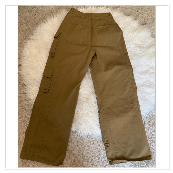 Anthropologie Molly King x Bayse Wide Leg Cargo Pants Brown Size XS - Picture 5 of 7